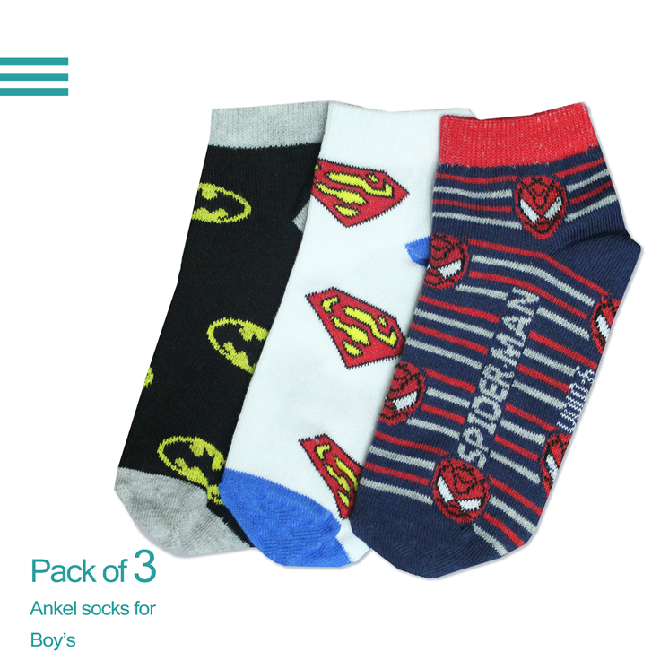 Boys printed ankle socks - Pack of 3