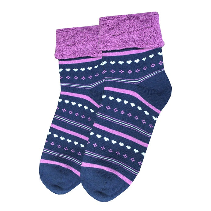 Women's printed half socks - Full terry