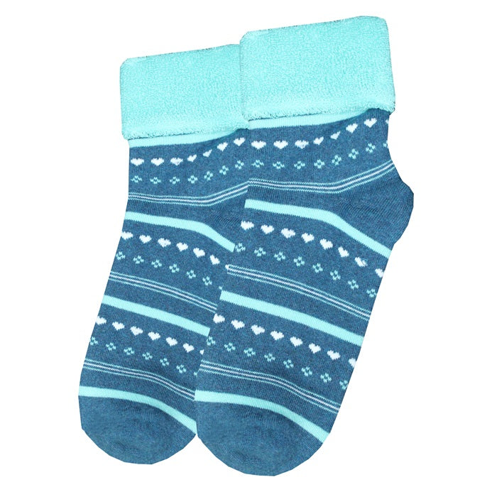 Women's printed half socks - Full terry