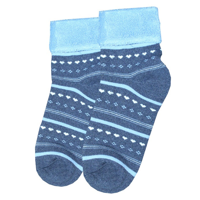 Women's printed half socks - Full terry