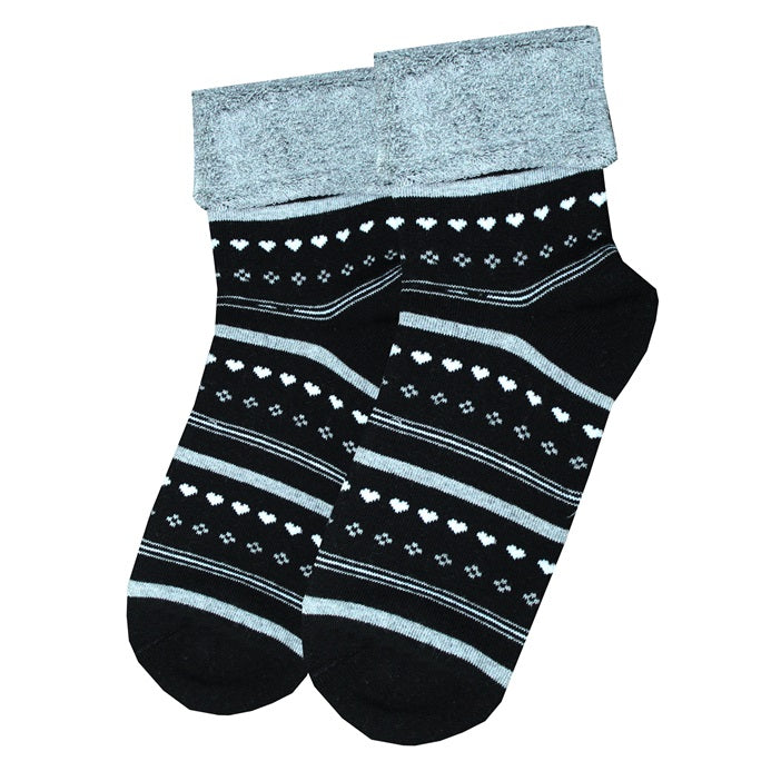 Women's printed half socks - Full terry