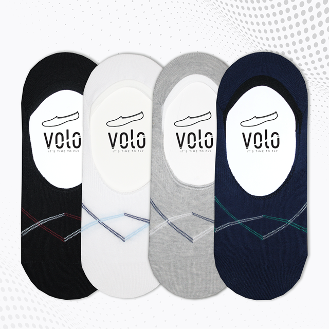 Men's printed no show socks