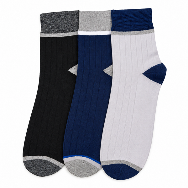 Men's basic half socks - Pack of 3