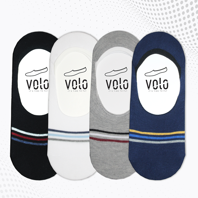 Men's printed no show socks