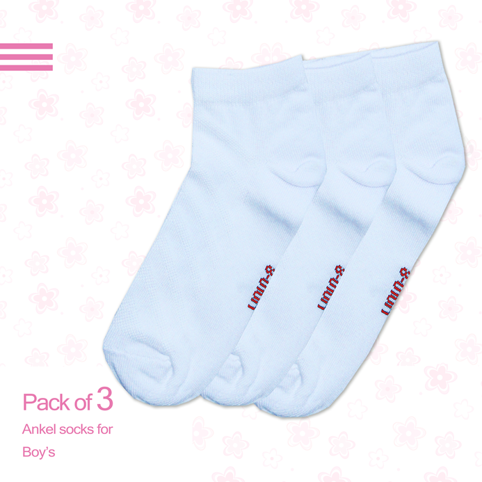 Girl's basic ankle socks - Pack of 3