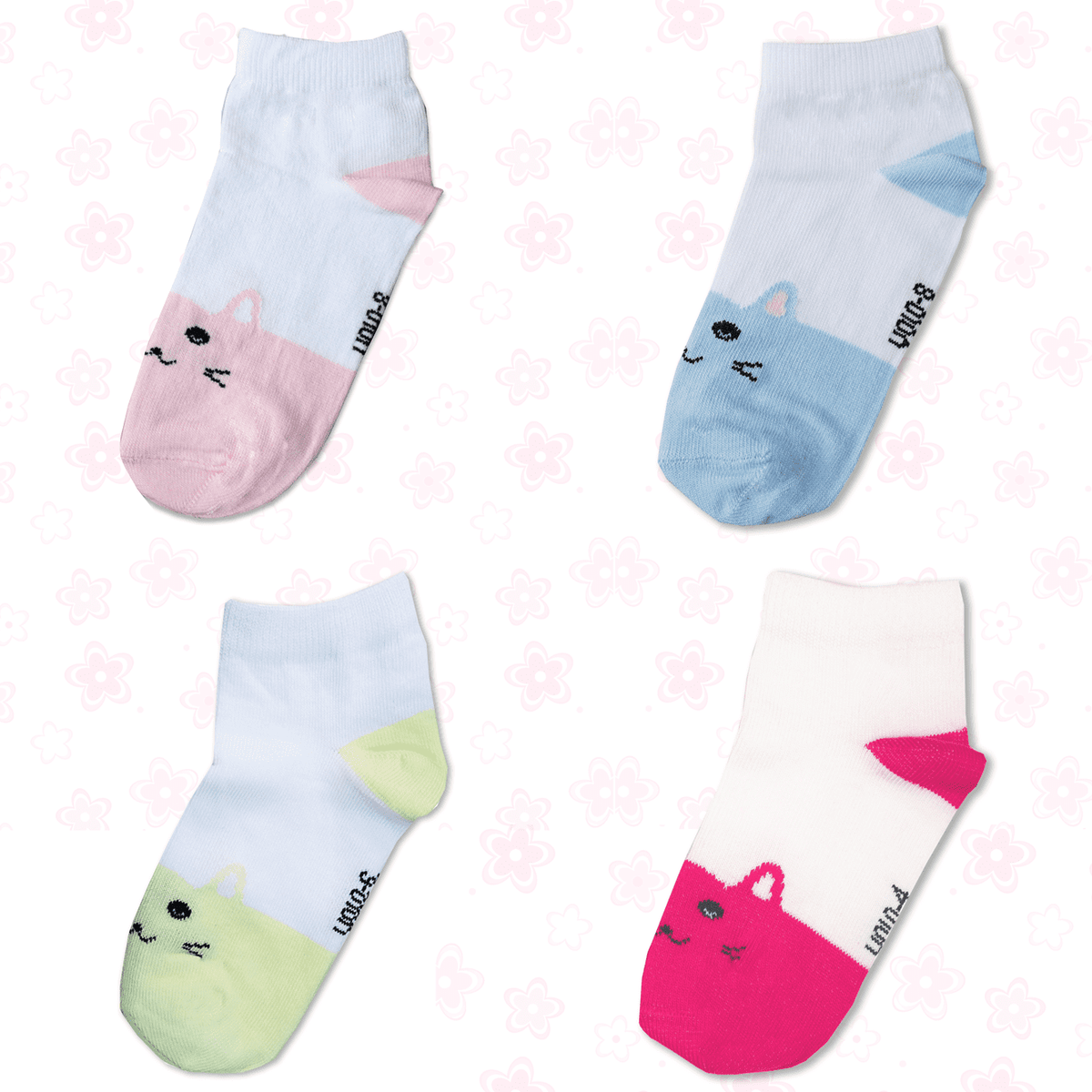 Girl's printed ankle socks