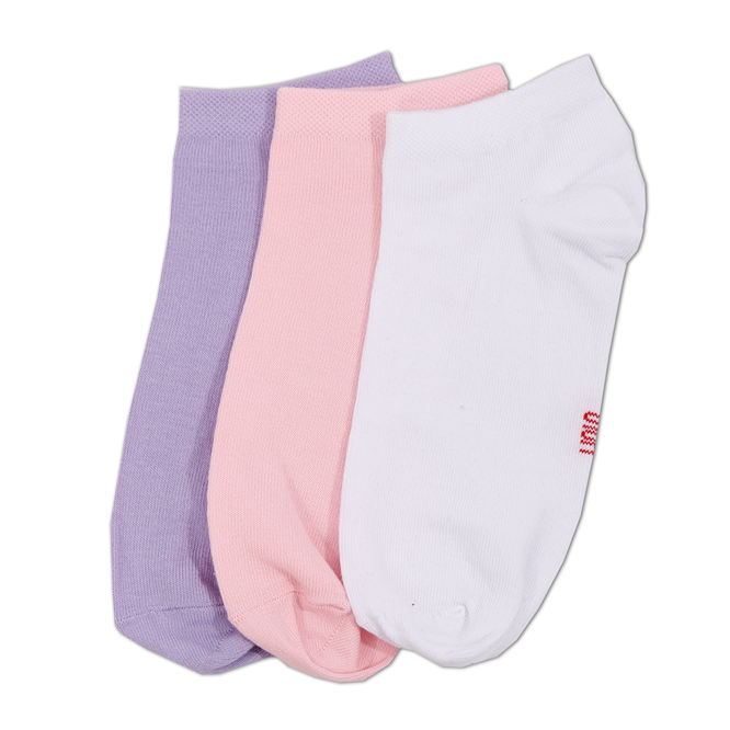 Women's basic ankle socks - Pack of 3