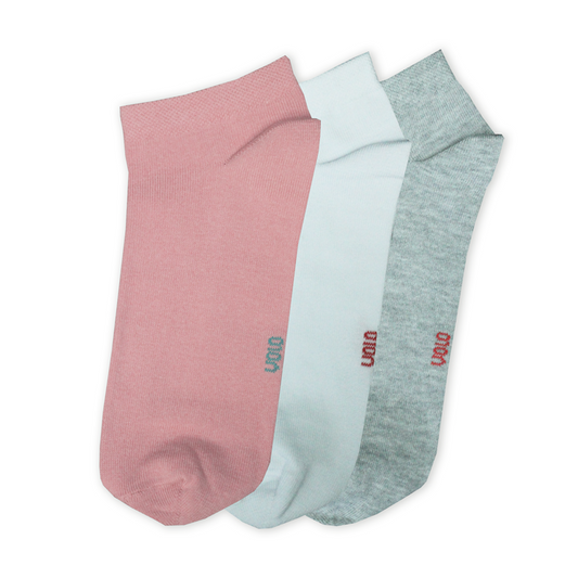 Women's basic ankle socks - Pack of 3