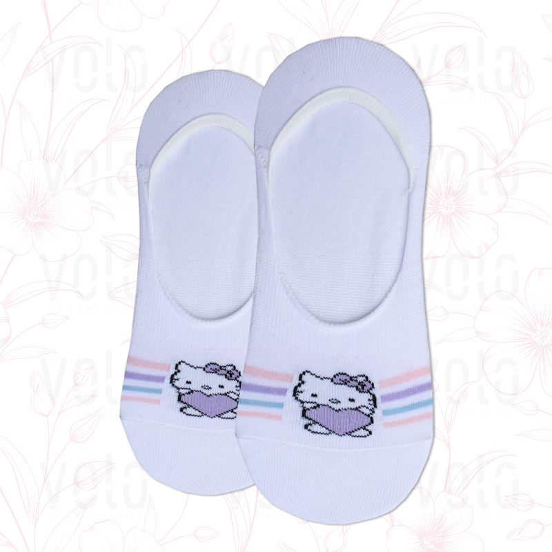 Women's printed no show socks