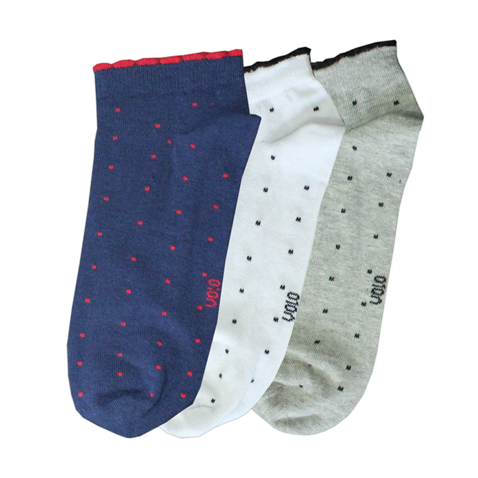 Women's basic ankle socks - Pack of 3