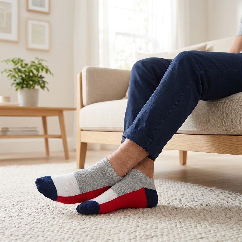 Men's printed ankle socks