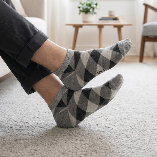 Men's printed ankle socks