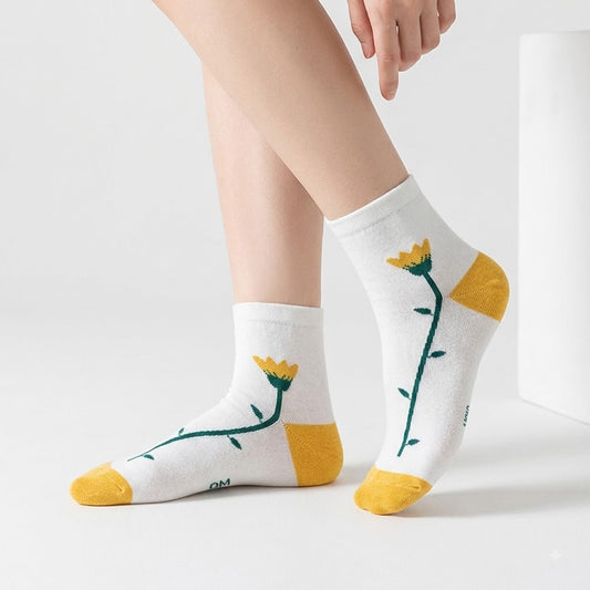 Women's printed half socks