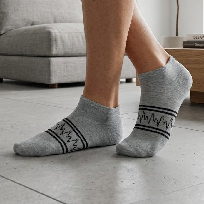 Men's printed ankle socks