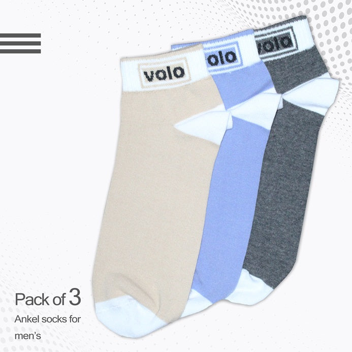 Men's printed ankle socks - Pack of 3